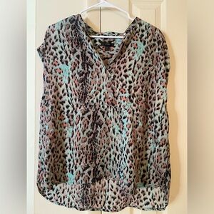 JCrew animal print blouse